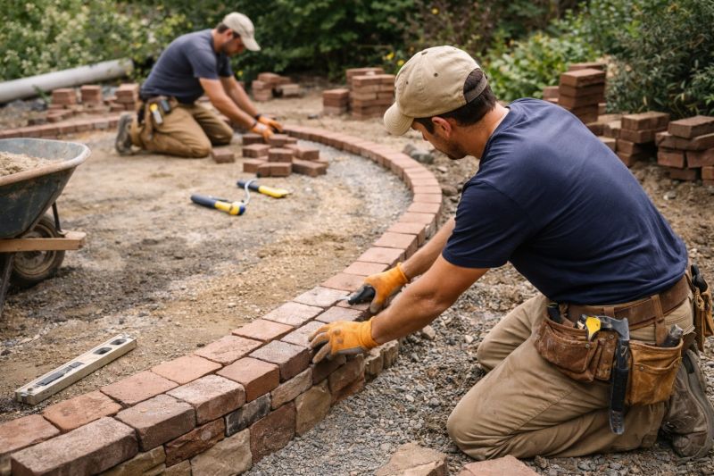 Brick Hardscape Installation project example