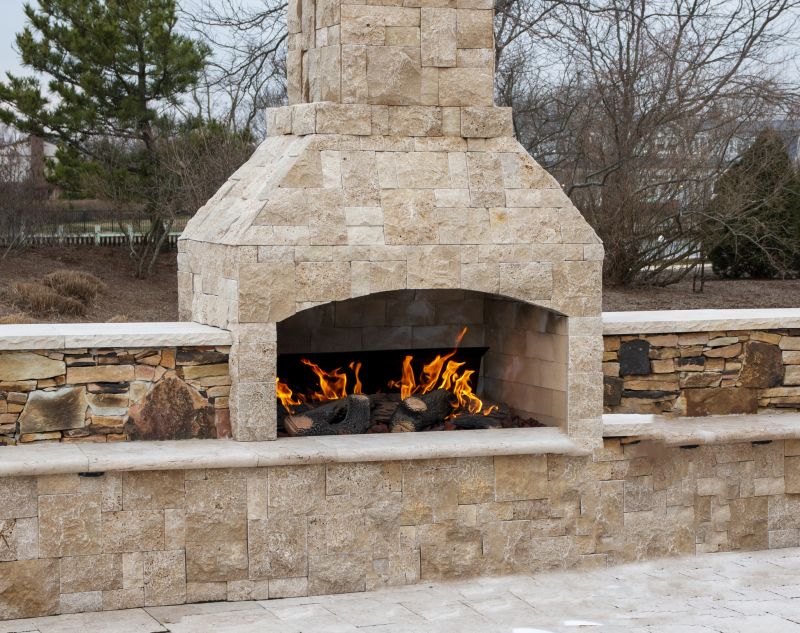 Outdoor Masonry Fireplace
